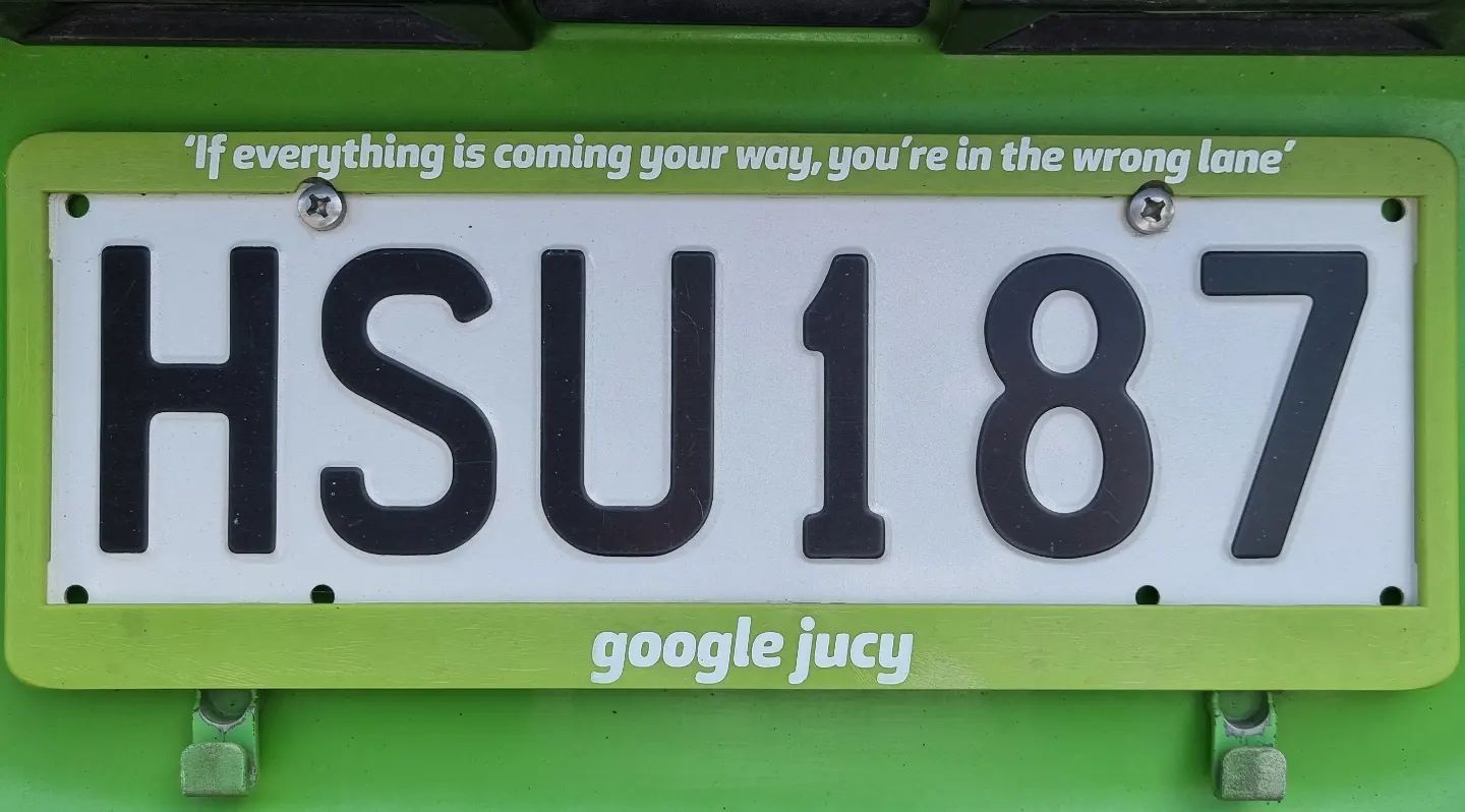 If everything is coming your way, you're in the wrong lane..
Solid advise on the back of the car.