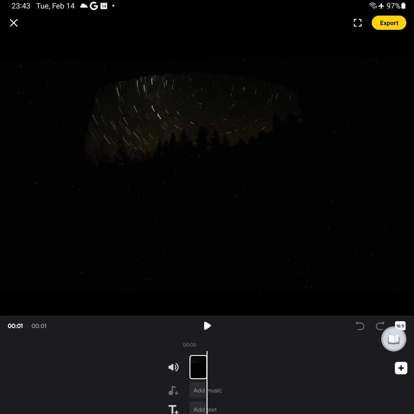 I tried to do a startrail from my window but it is just too dark, or I am doing it wrong.